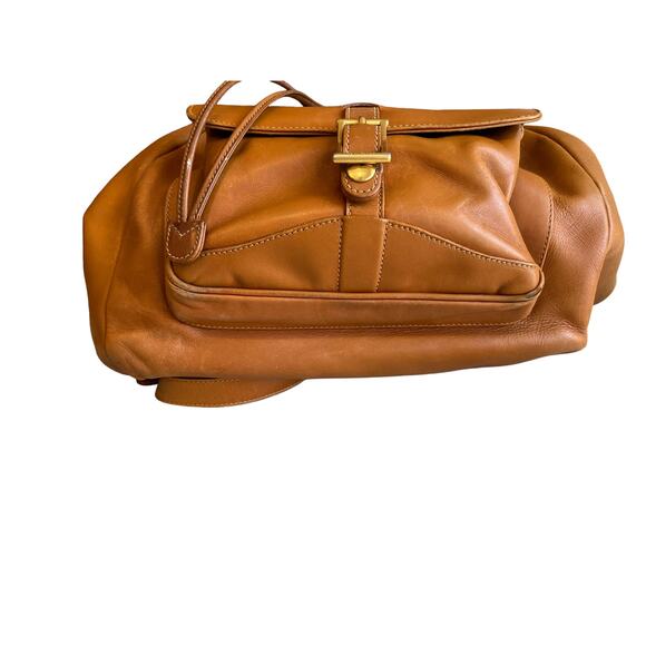 Vintage Authenticated Gucci Leather Bucket Style Backpack Carmel Brown - Picture 8 of 16